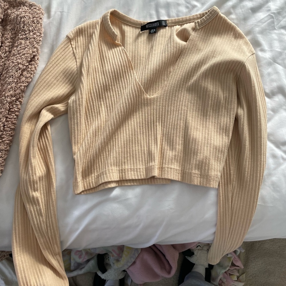 Cropped Long Sleeve Shirt